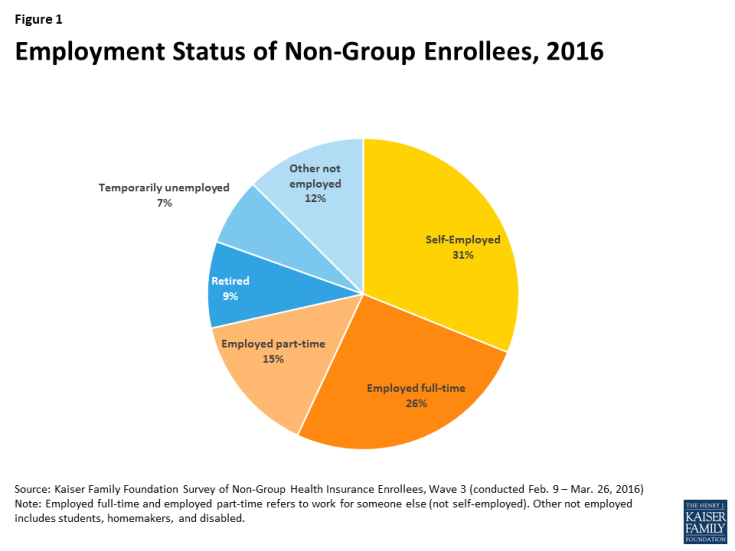 Figure 1: Employment Status of Non-Group Enrollees, 2016